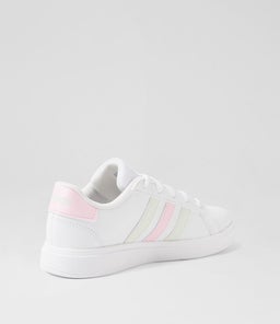 GRAND COURT 2.0 K JNR AD WHITE JADE CLEAR PINK TEXTILE
