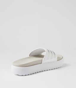 ADILETTE PLATFORM W AD WHITE METALLIC GREY SMOOTH
