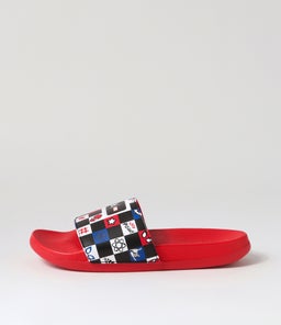 ADILETTE COMFORT SM K JNR AD BLACK WHITE SCARLET RECYCLED