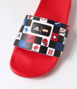 ADILETTE COMFORT SM K JNR AD BLACK WHITE SCARLET RECYCLED
