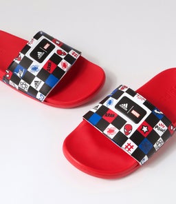 ADILETTE COMFORT SM K JNR AD BLACK WHITE SCARLET RECYCLED