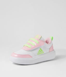 PARK ST AC C JNR AD WHITE GREEN PINK SMOOTH