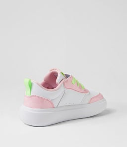 PARK ST AC C JNR AD WHITE GREEN PINK SMOOTH