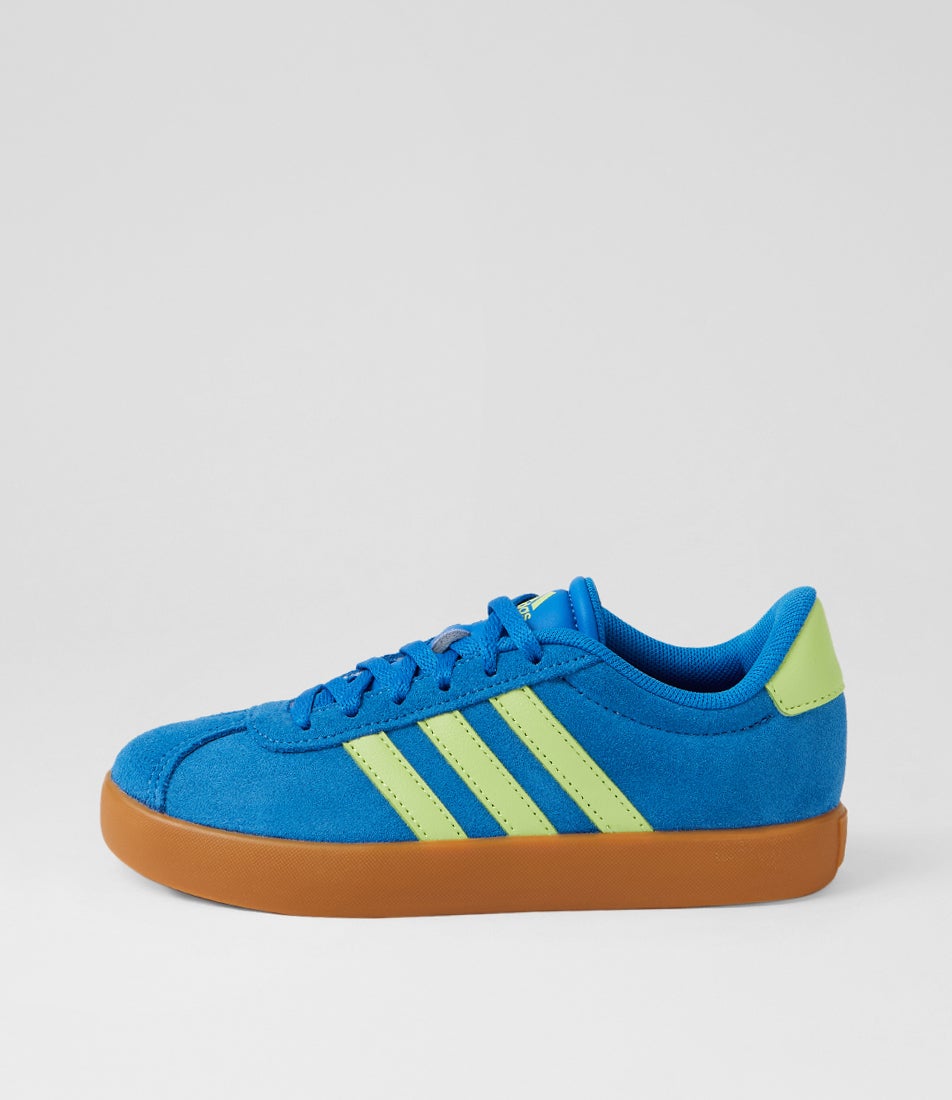 Vl Court 3 Junior Bright Royal Pulse Lime Gum Fabric Sneakers Vl Court 3 Junior Bright Royal Pulse Lime Gum Fabric Sneakers