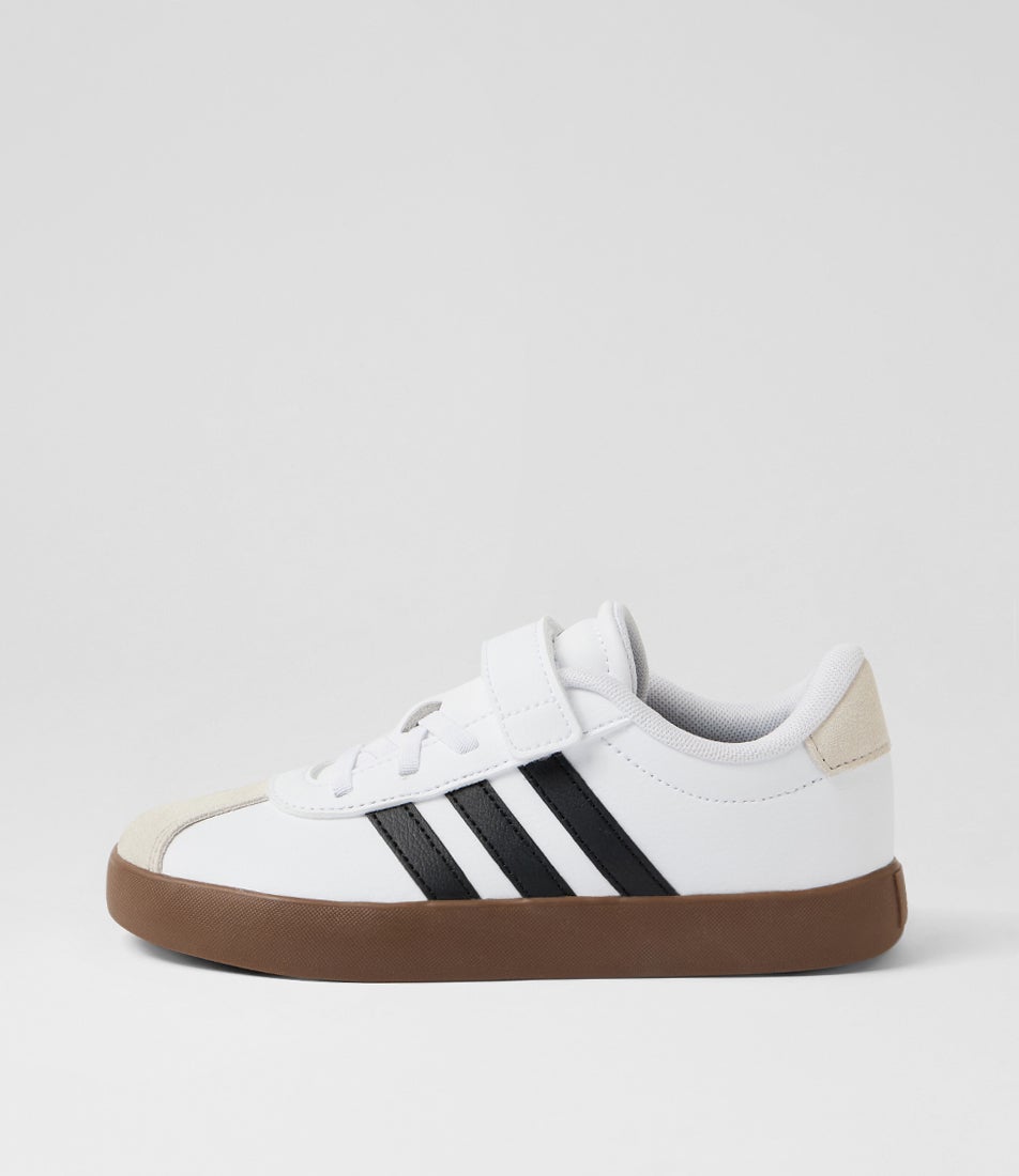 Vl Court 3 Junior White Black Grey Sneakers
