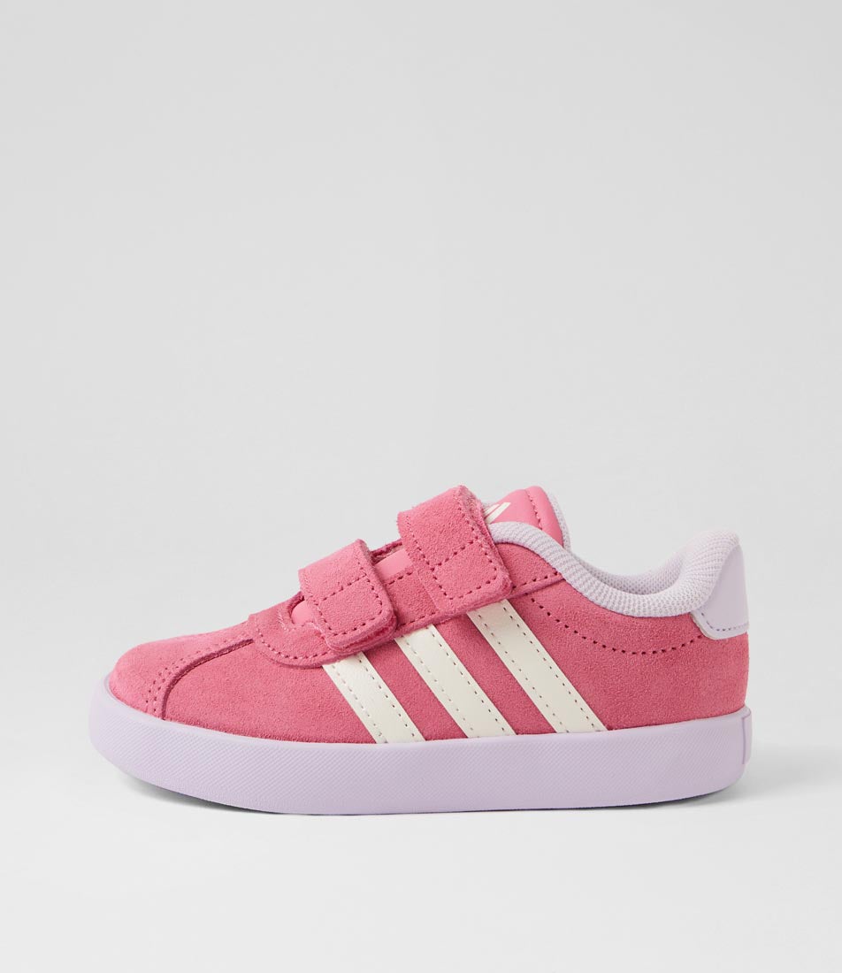 Vl Court 3 Cf I Toddler Pink Fusion White Ice Lavender Fabric Sneakers