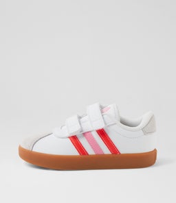 VL COURT 3.0 CF I TDLR AD WHITE BRIGHT RED BLISS PINK SMOOTH SUEDE