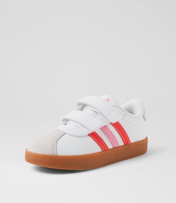 VL COURT 3.0 CF I TDLR AD WHITE BRIGHT RED BLISS PINK SMOOTH SUEDE