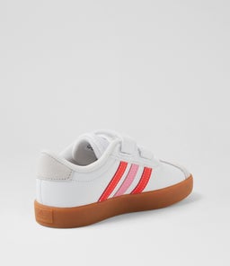 VL COURT 3.0 CF I TDLR AD WHITE BRIGHT RED BLISS PINK SMOOTH SUEDE