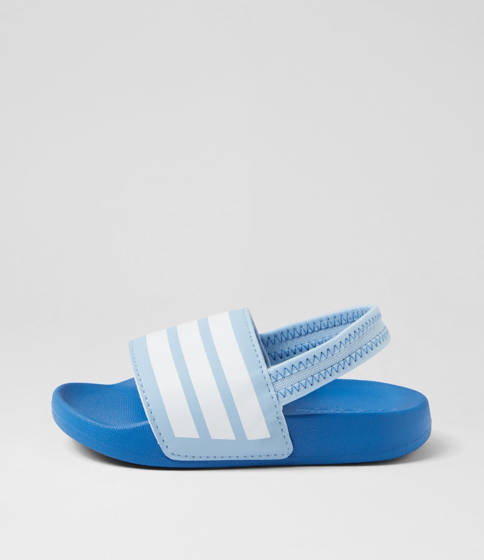 Adielette Estrap Toddler Clear Sky White Royal Slides Adielette Estrap Toddler Clear Sky White Royal Slides