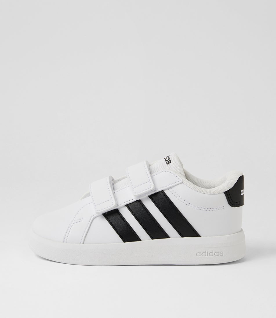 Grand Court 3 Toddler White Black White Sneakers