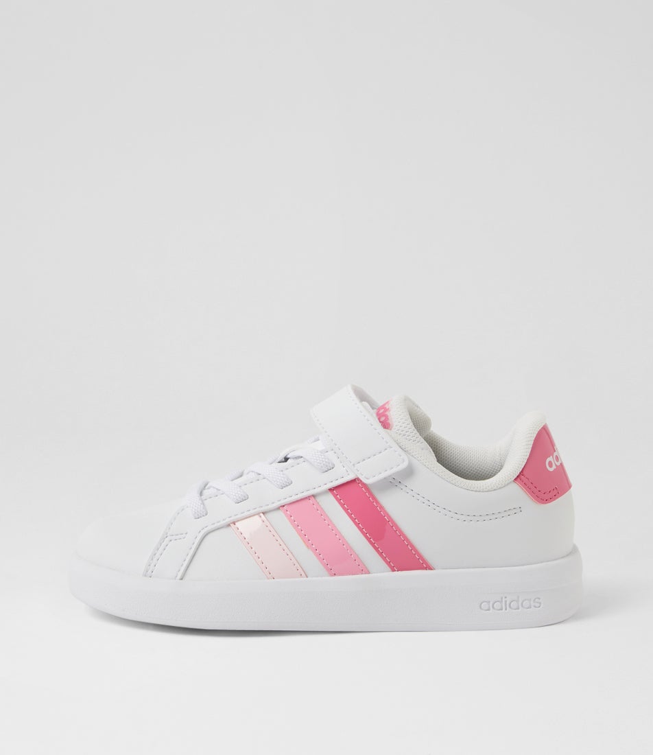 Grand Court 3  Junior White Pink Bliss Sneakers