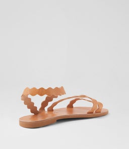THEONI SANDAL AF TAN LEATHER