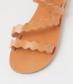 THEONI SANDAL AF TAN LEATHER