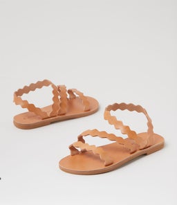 THEONI SANDAL AF TAN LEATHER