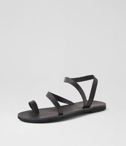 EPIONE SANDAL AF BLACK LEATHER
