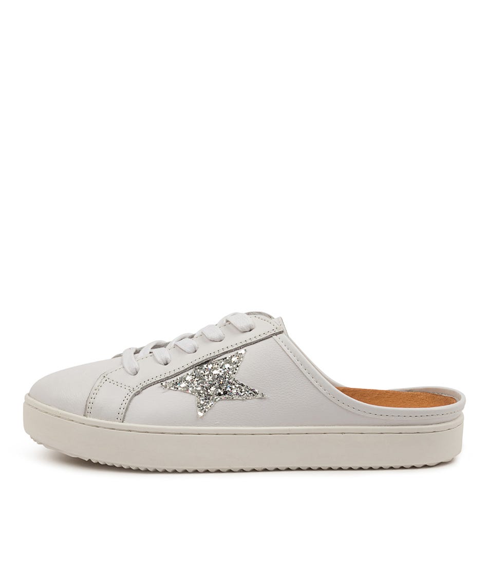 Buy Alfie & Evie Vango Al White Silver Sneakers online with free shipping