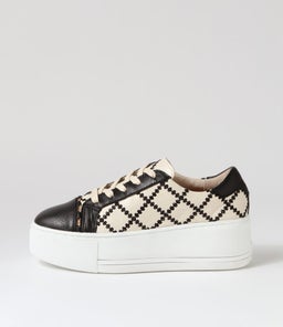 FRANKIE AL BLACK CREAM LEATHER