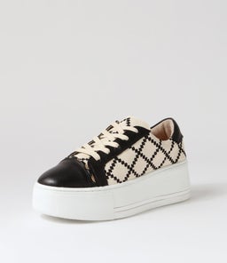 FRANKIE AL BLACK CREAM LEATHER