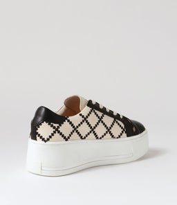 FRANKIE AL BLACK CREAM LEATHER