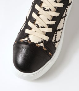 FRANKIE AL BLACK CREAM LEATHER