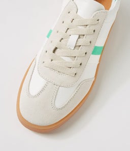 ALOHA AL CREAM WHITE GREEM SUEDE LEATHER