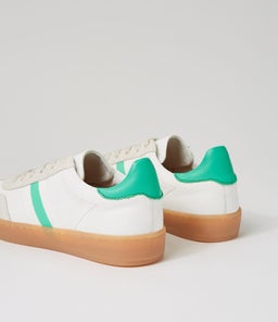 ALOHA AL CREAM WHITE GREEM SUEDE LEATHER