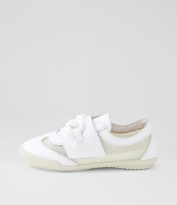 JAYDEN AL WHITE LEATHER MESH