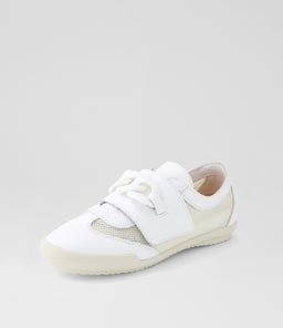 JAYDEN AL WHITE LEATHER MESH