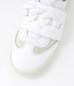 JAYDEN AL WHITE LEATHER MESH