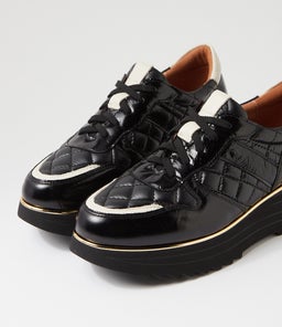 HELENA AL BLACK BLACK PATENT SYNTHETIC