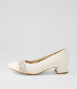 NIZZA 13 AR CREME SHELL PLATINUM LEATHER