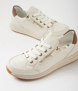 OSAKA 01 AR CREME SESAME LEATHER SUEDE