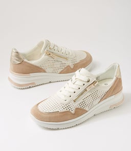 NEAPEL 11 AR SAND PLATINUM LEATHER SUEDE