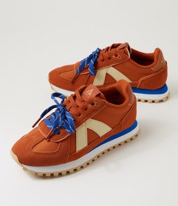 GATE AV OCHRE ORANGE BLUE SUEDE NYLON