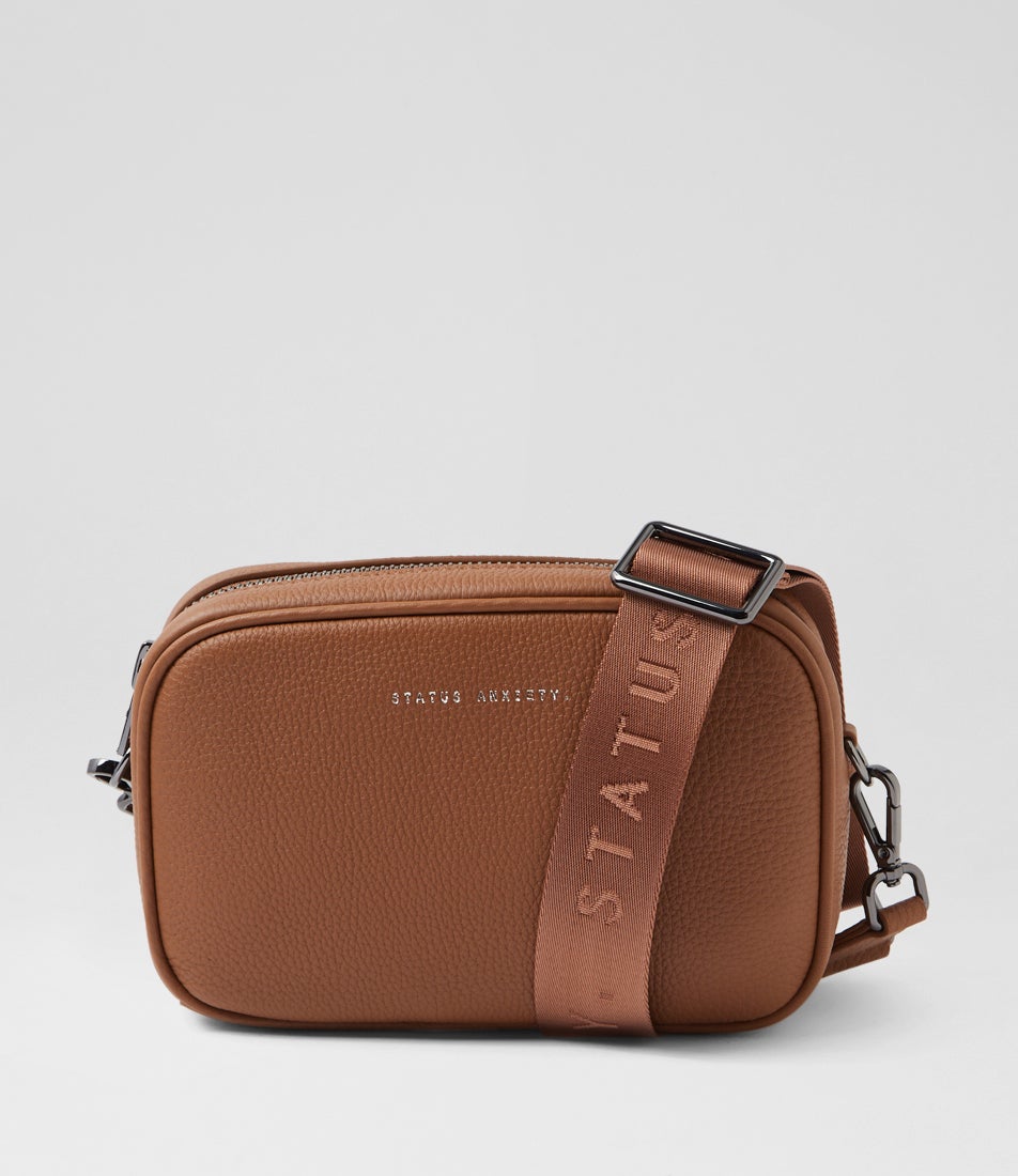 Plunder Webbed Camel Leather Bag
