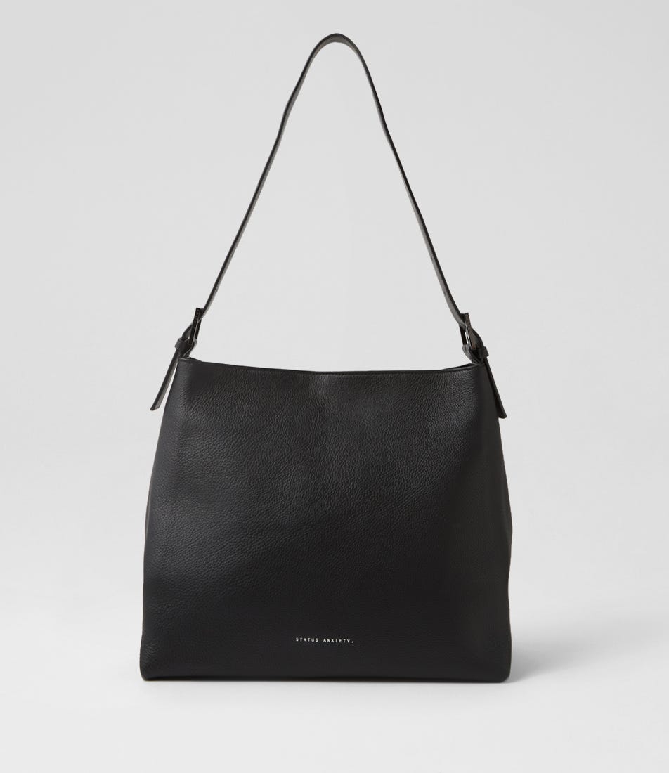 Forget About It Black Leather Handbag Forget About It Black Leather Handbag