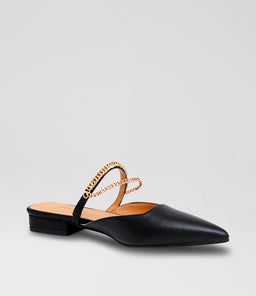 ON THE GO FLAT B2 BLACK LEATHER