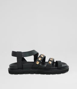 CHUNKY STUD SANDAL B2 BLACK LEATHER