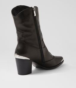 DALLAS WESTERN BOOT B2 BLACK LEATHER
