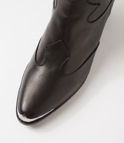 DALLAS WESTERN BOOT B2 BLACK LEATHER