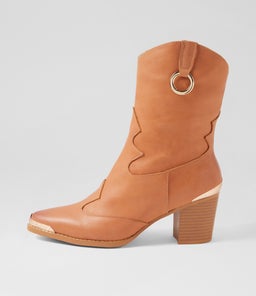 DALLAS WESTERN BOOT B2 TAN LEATHER