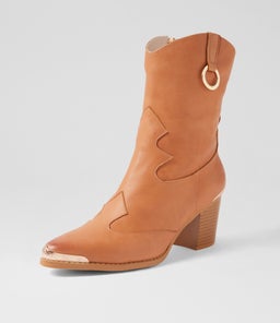 DALLAS WESTERN BOOT B2 TAN LEATHER