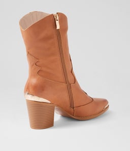DALLAS WESTERN BOOT B2 TAN LEATHER