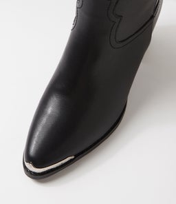 WESTERN KNEE BOOT B2 BLACK LEATHER