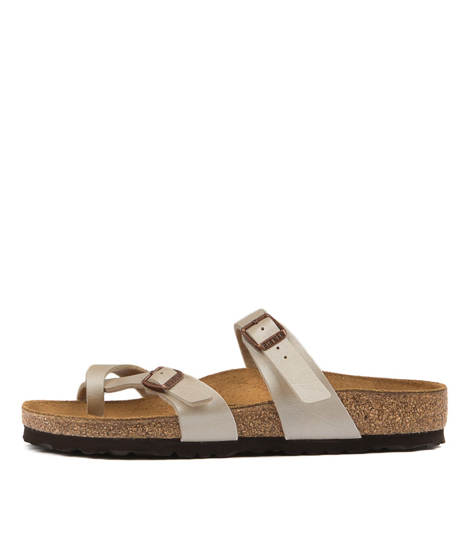 Mayari Pearl White Birkoflor Slides Mayari Pearl White Birkoflor Slides