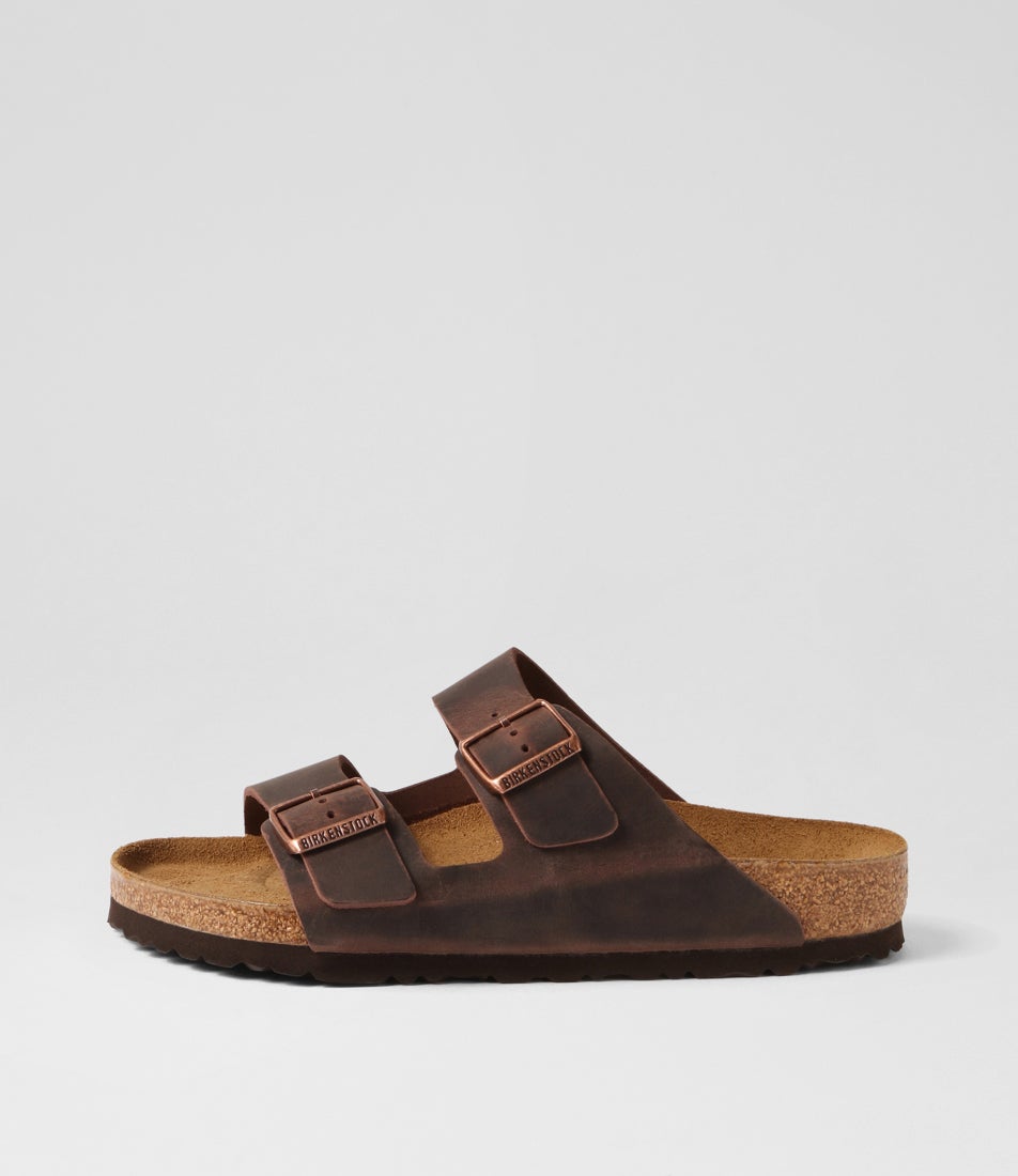 Arizona Mens Habana Leather Slides