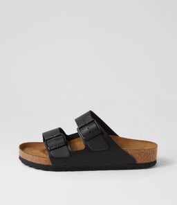 Arizona Black Leather Slides Arizona Black Leather Slides