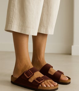Arizona Habana Nubuck Leather Slides Arizona Habana Nubuck Leather Slides
