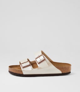 Arizona Graceful Pearl White Birkoflor Slides Arizona Graceful Pearl White Birkoflor Slides